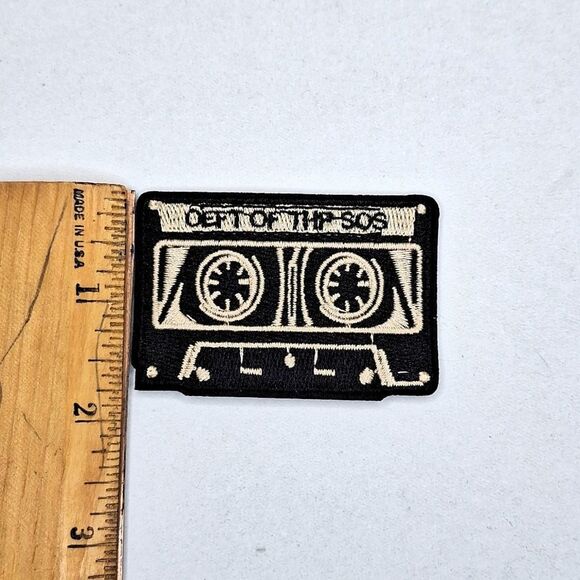 Cassette tape music PLAYER iron on patch diy sew on wearab… - Picture 2 of 2